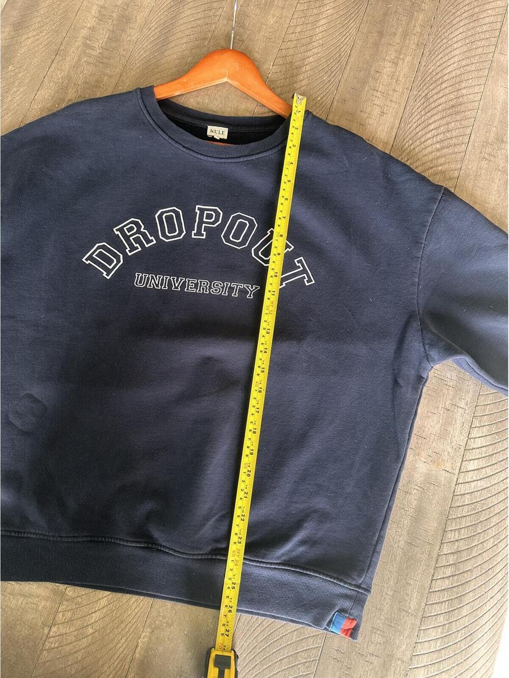 KULE Organic Cotton Raleigh Dropout University Crewneck Sweatshirt Women’s Large - Picture 10 of 11